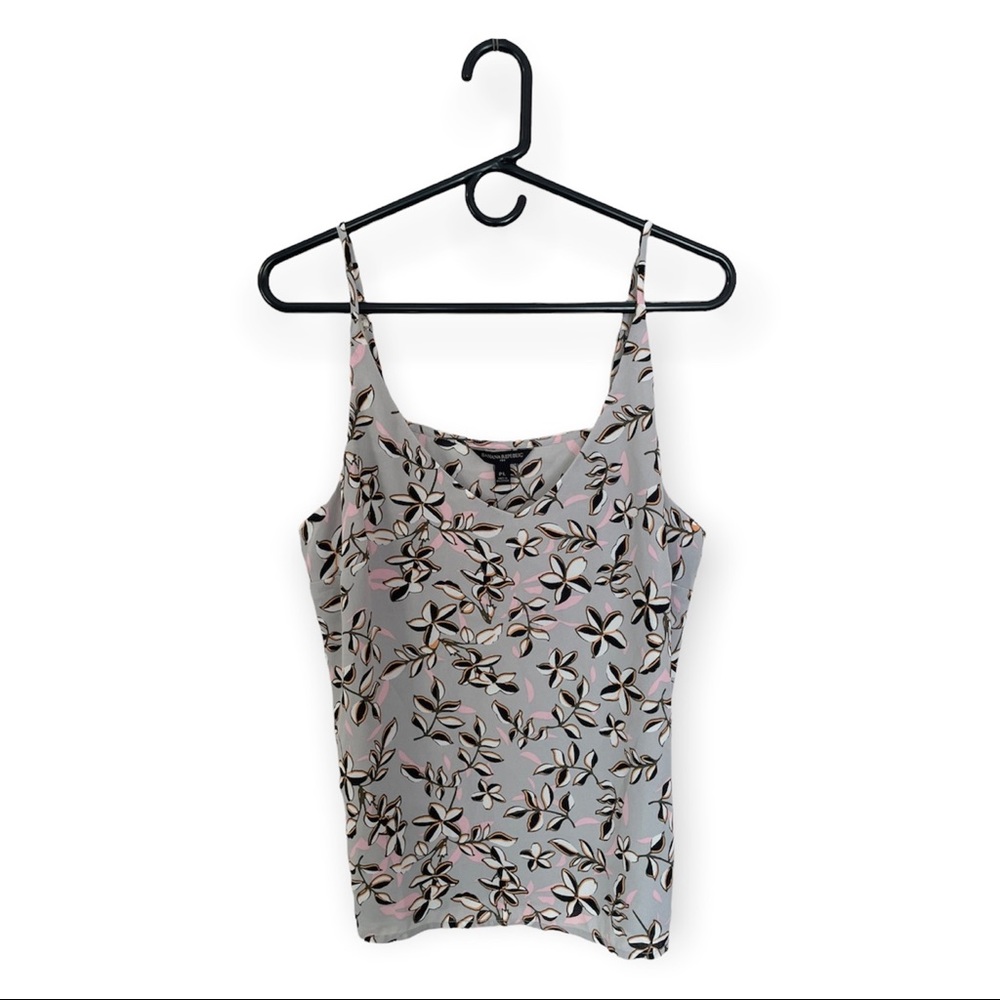 NWT Banana Republic Factory Women's Tank Top Long Front Spaghetti Strap Floral